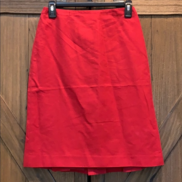 Ann Taylor Dresses & Skirts - gorgeous Ann Taylor ruby red A line skirt, 2